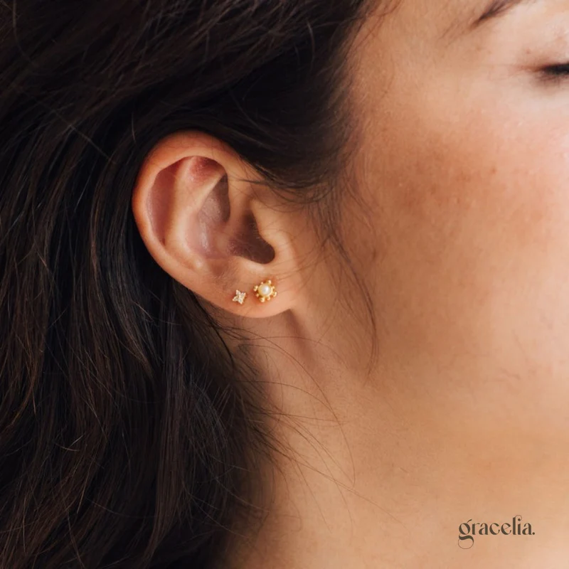 Flash Sale! Your Best Summer Sunrise Pearl Stud Earrings – Shine Brighter, Pay Less! - Second Image